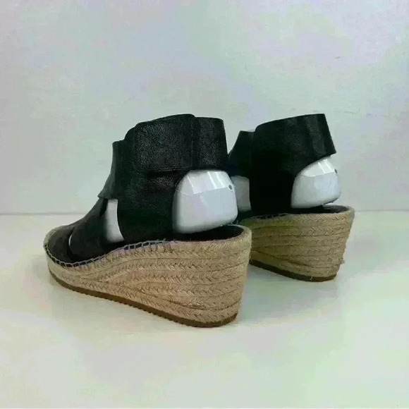 Eileen Fisher Willow Tumbled Leather Wedge Espadrille - Picture 10 of 16